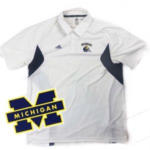 Adidas UofM Michigan Football Polo Men’s Size XL